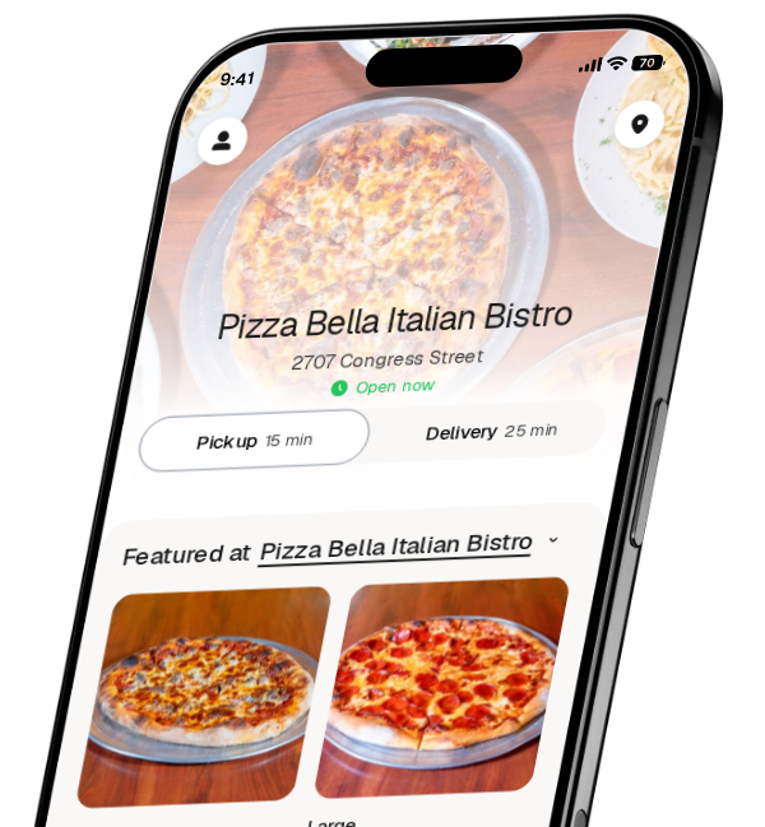 Pizza Bella Italian Bistro app preview