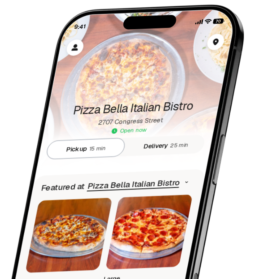 Pizza Bella Italian Bistro app preview